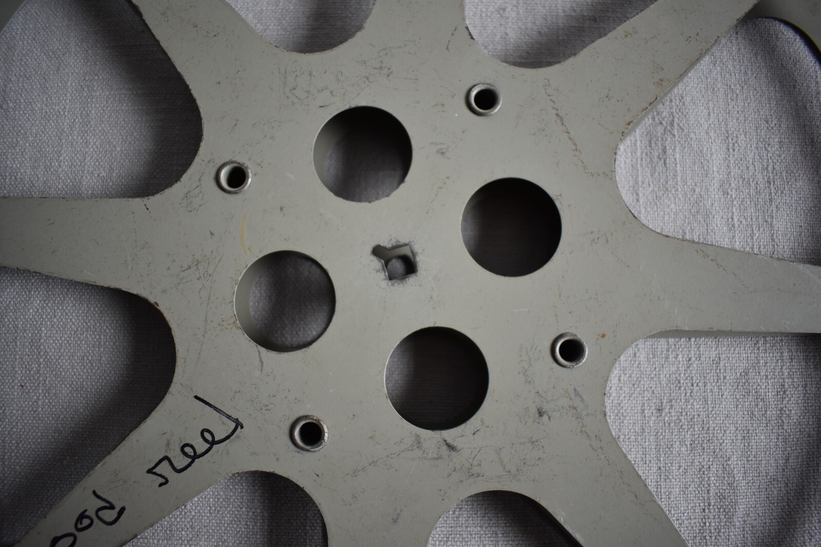 Vintage 16MM Grey/Gray Metal Film Reel Possibly Eastman Kodak 13 3/4″ Diameter