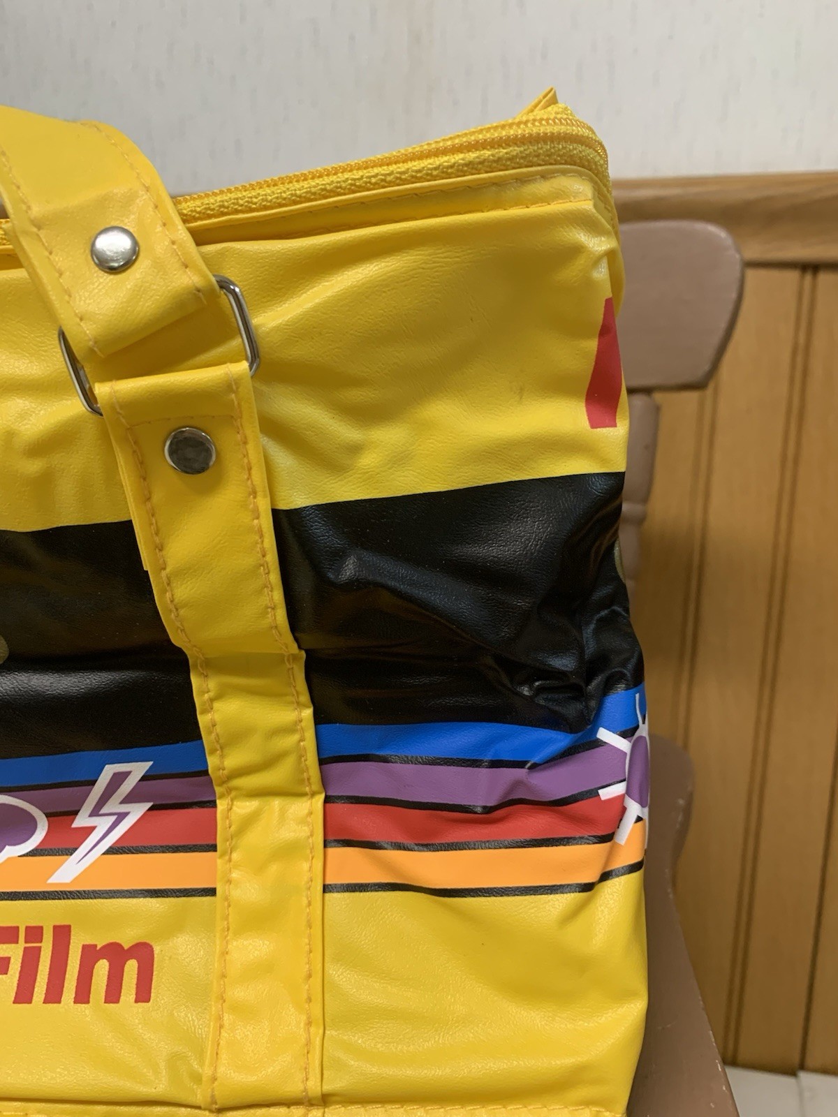 Kodak Yellow VTG Advertising Cooler Bag Gold Film Snappy Snaps 1h Photos 1980s