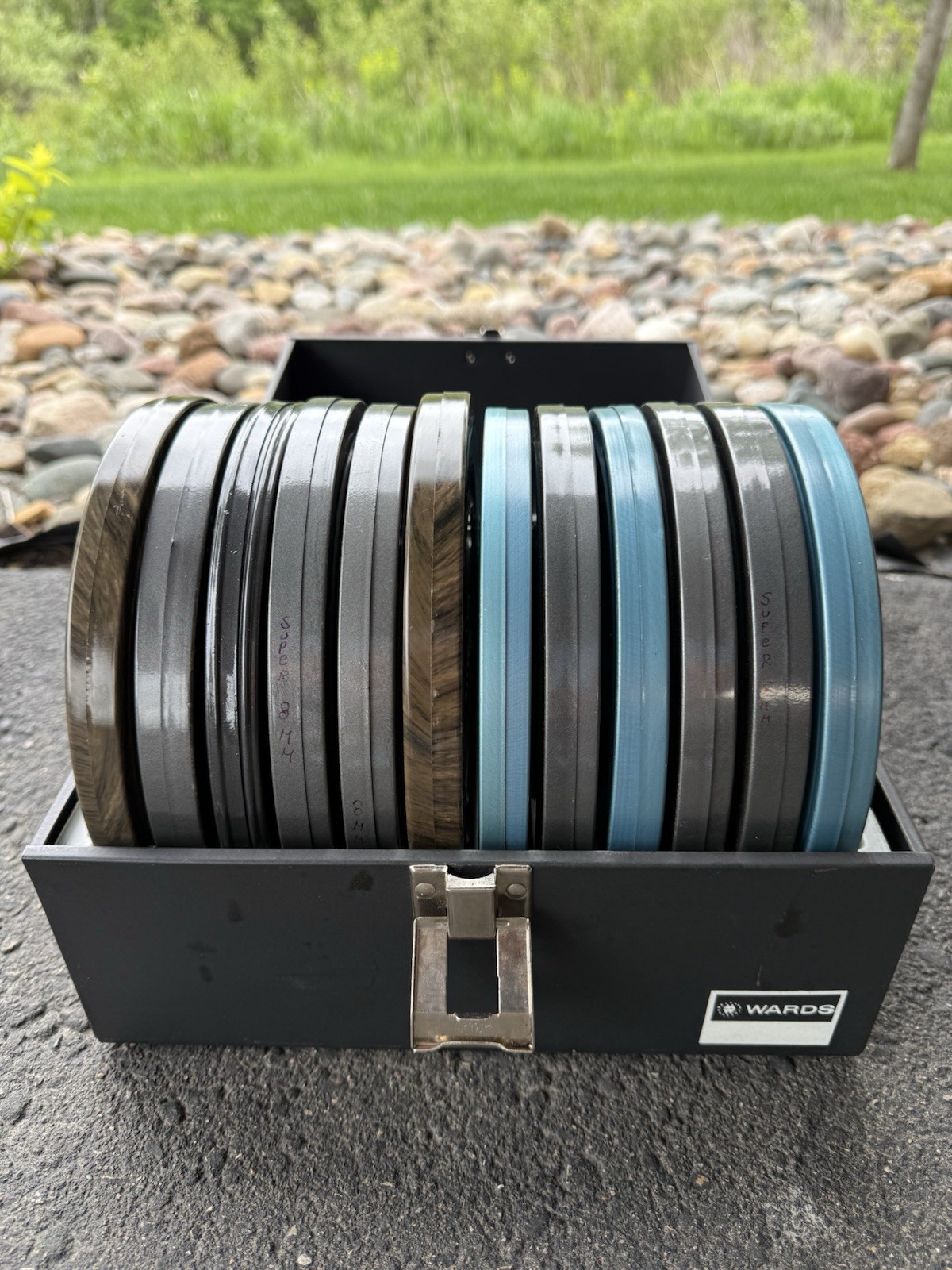 Wards 8mm Movie Film Storage Case with 12 Film Canisters (NO REELS)