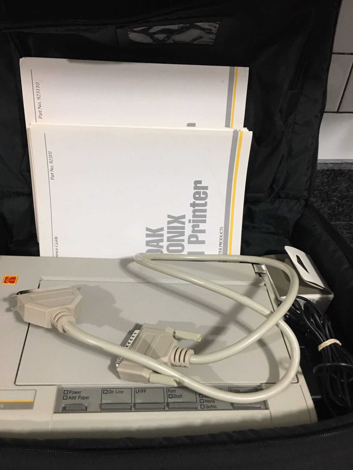 Vintage rare Kodak Diconix Printer, Printhead,case,manuals,Cable,power adapter