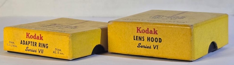 Kodak Vintage Boxes Series VI Lens Hood and Series VII Adapter Ring