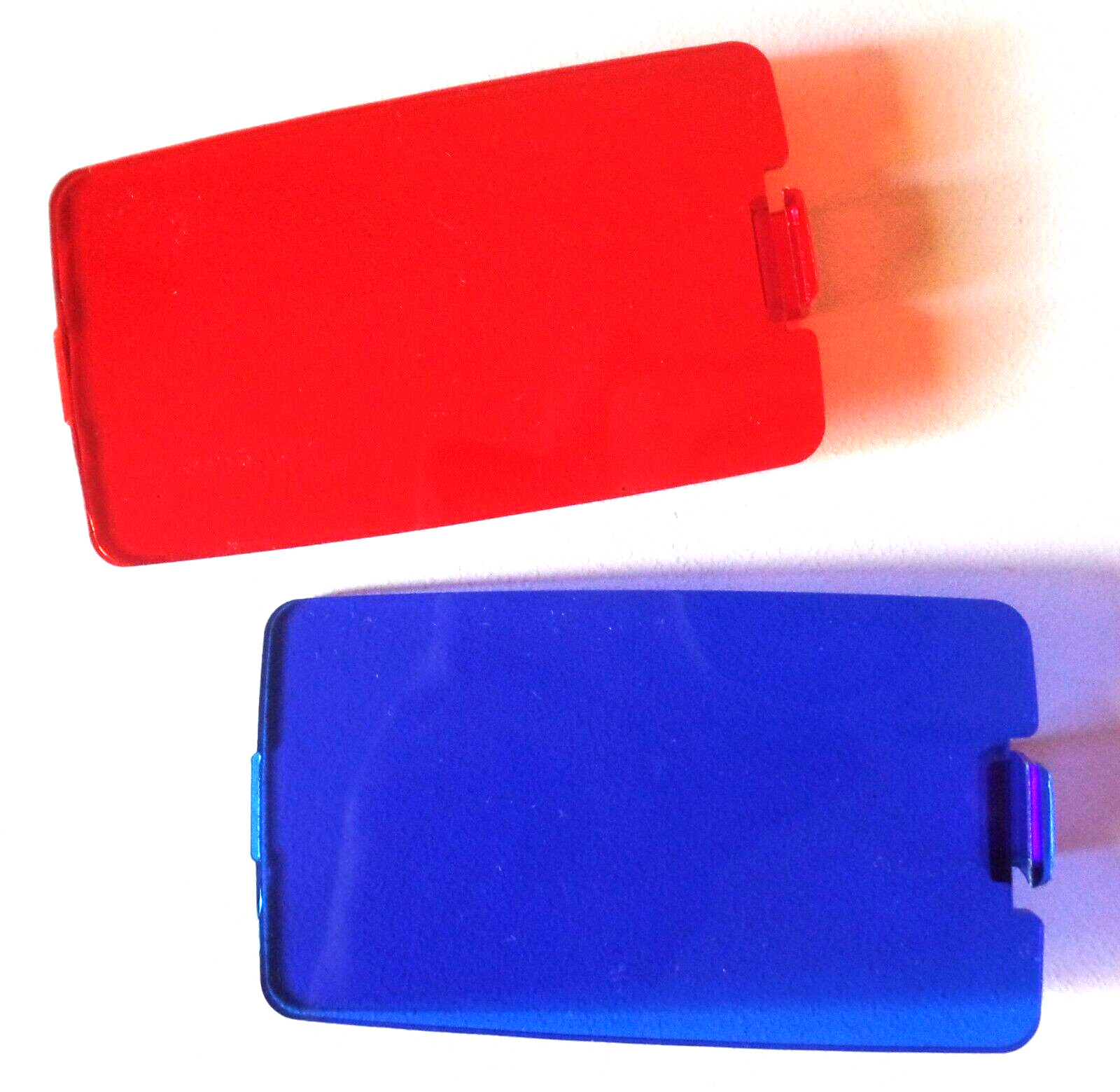2 Vintage Blue & Red Plastic Camera Attachment Filters