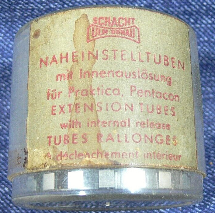 VINTAGE SCHACHT ULM DONAU Extension Tubes P Germany Camera/Photography Film Case
