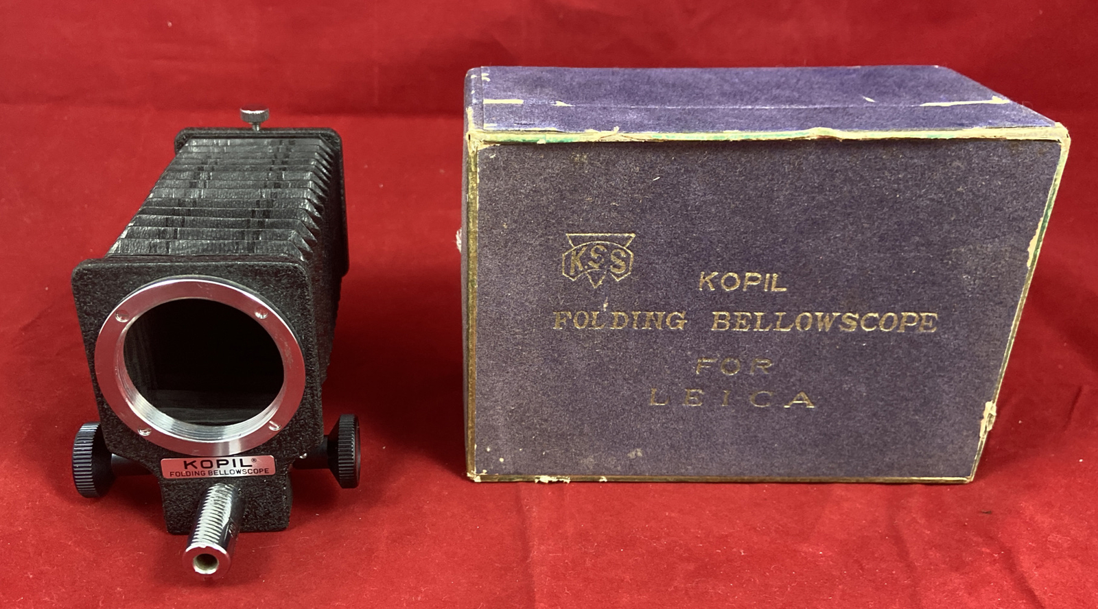 For Leica Camera Vintage Kopil Folding Bellowscope Accessory 472389 w/Box