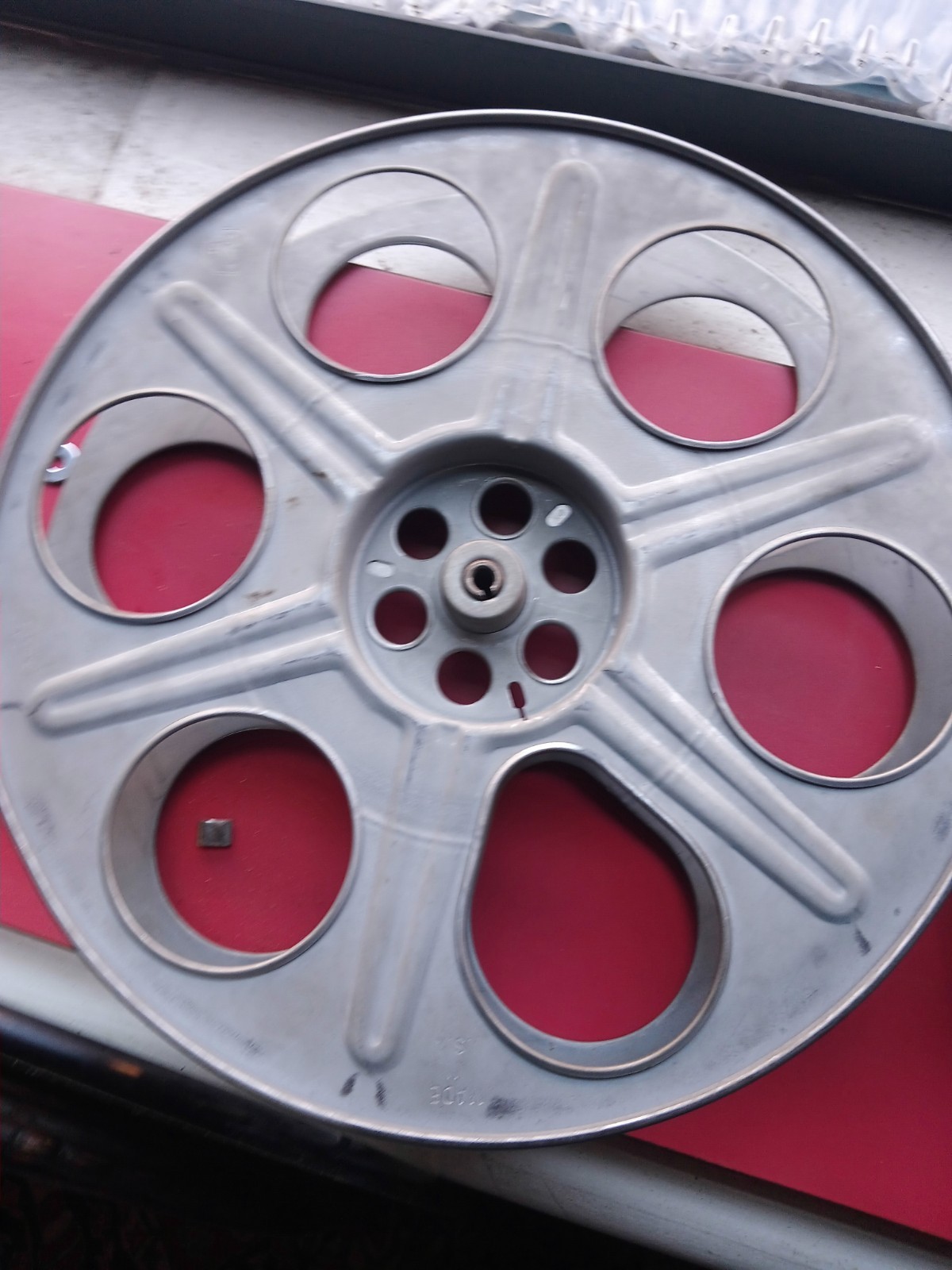 Vtg Set of 3 *Goldberg Bros Denver 35MM Cast Aluminum 6 Hole 14.5″ Film Reels*