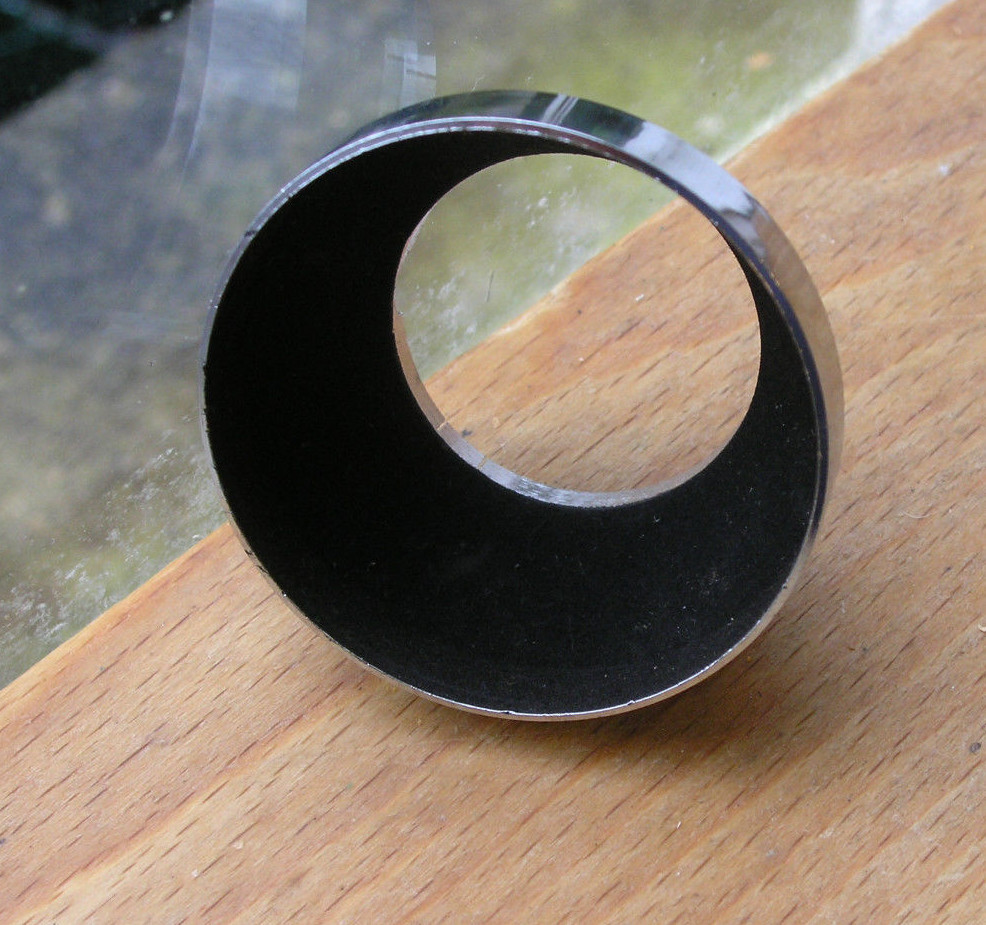 32mm push fit Chromed lens hood used slip on shade