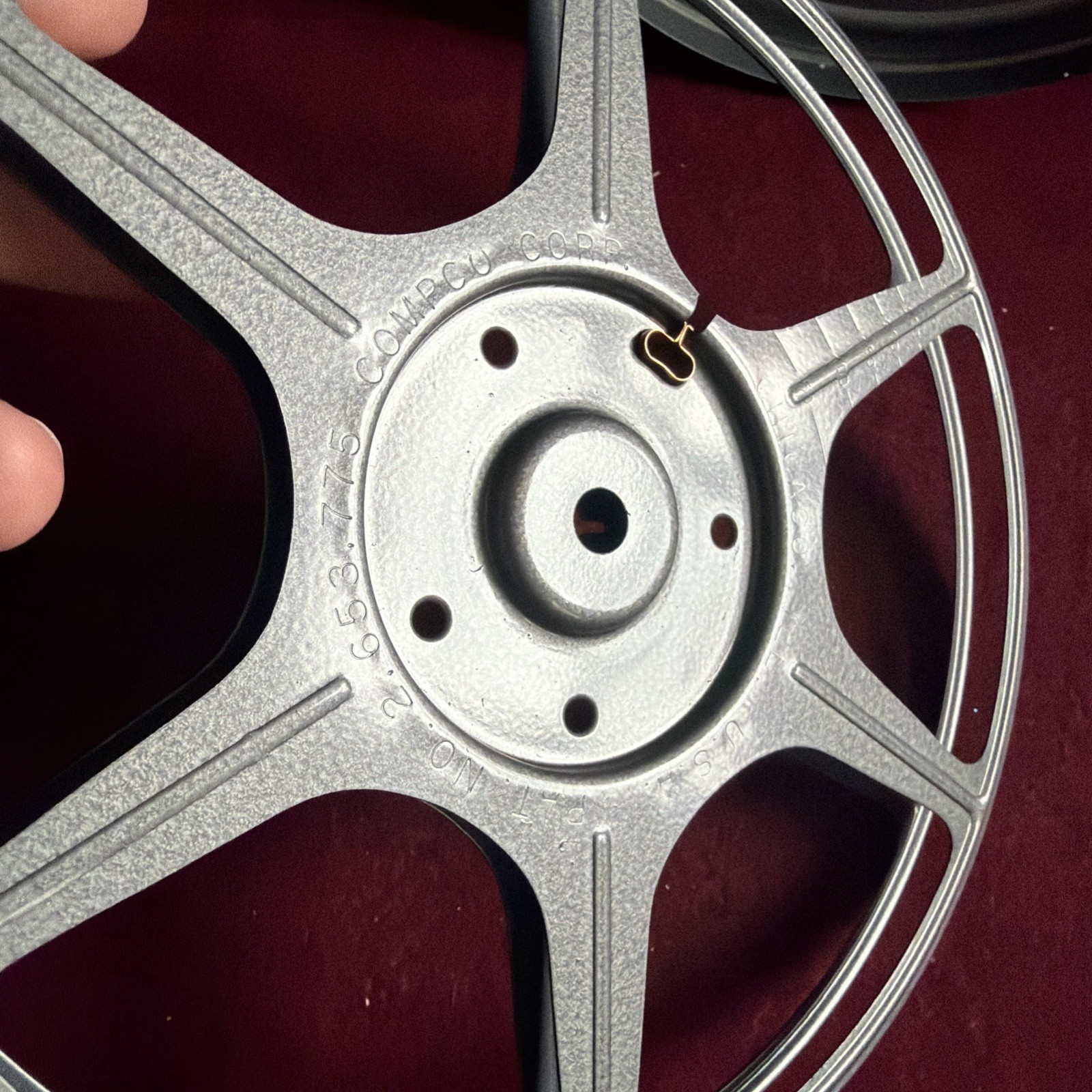 8mm 400ft (7in) Metal Film Reel and Canister Can by Compco Corp Stienberg Baum