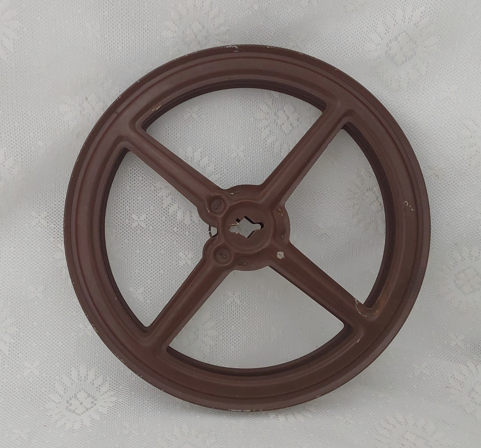 Vintage 35mm Home Projector 7″ Inches Diameter Metal Brown Reel Only