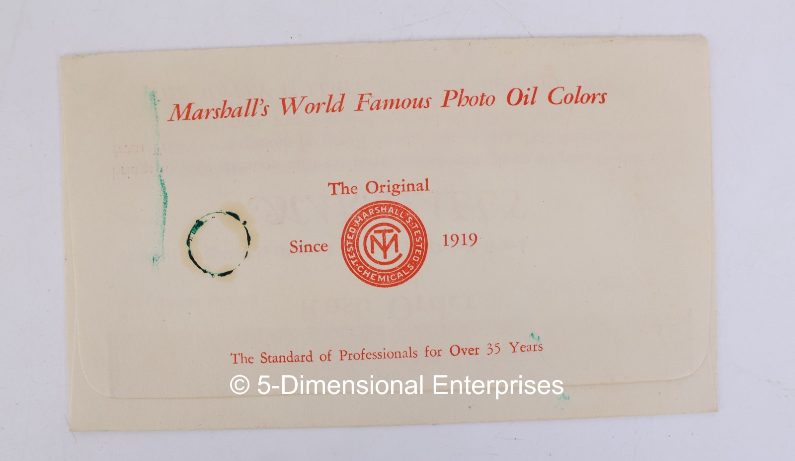 Vintage Marshall’s Photo-Oil Colors – Student Set In Box with Leaflets