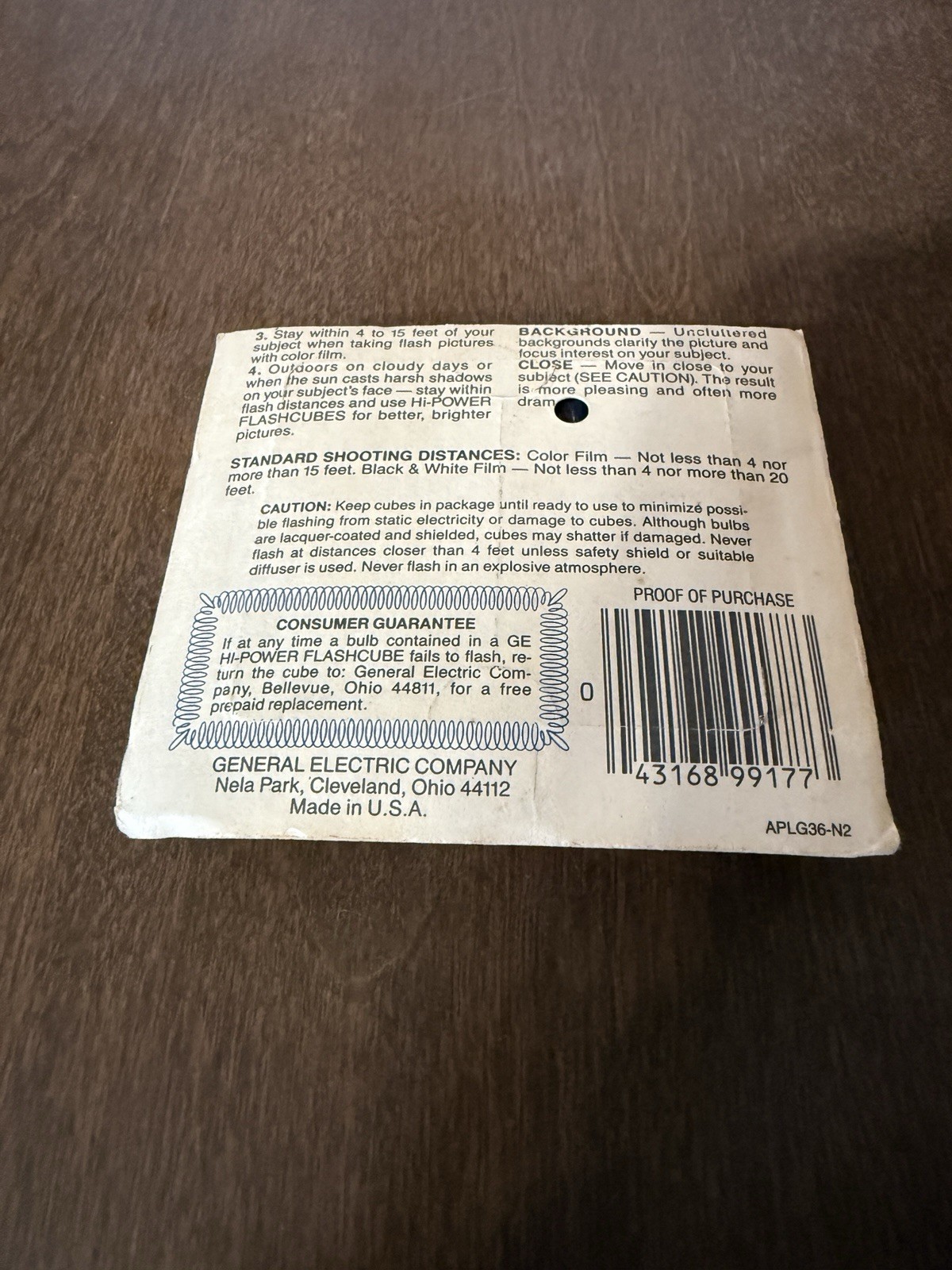 Vintage GE General Electric Flashcubes Flash Cubes 6-Pack Hi-Power NEW Nos