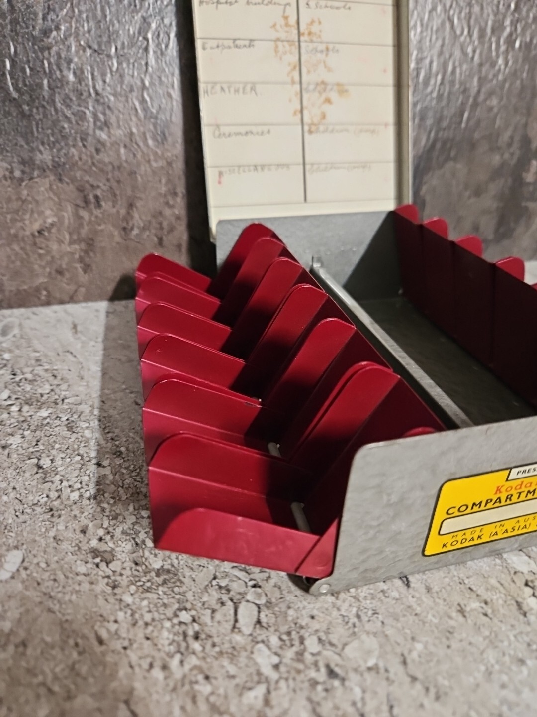 Vintage KODASLIDE Compartment File Kodak 35mm Slide Storage Box 1950’s/60’s