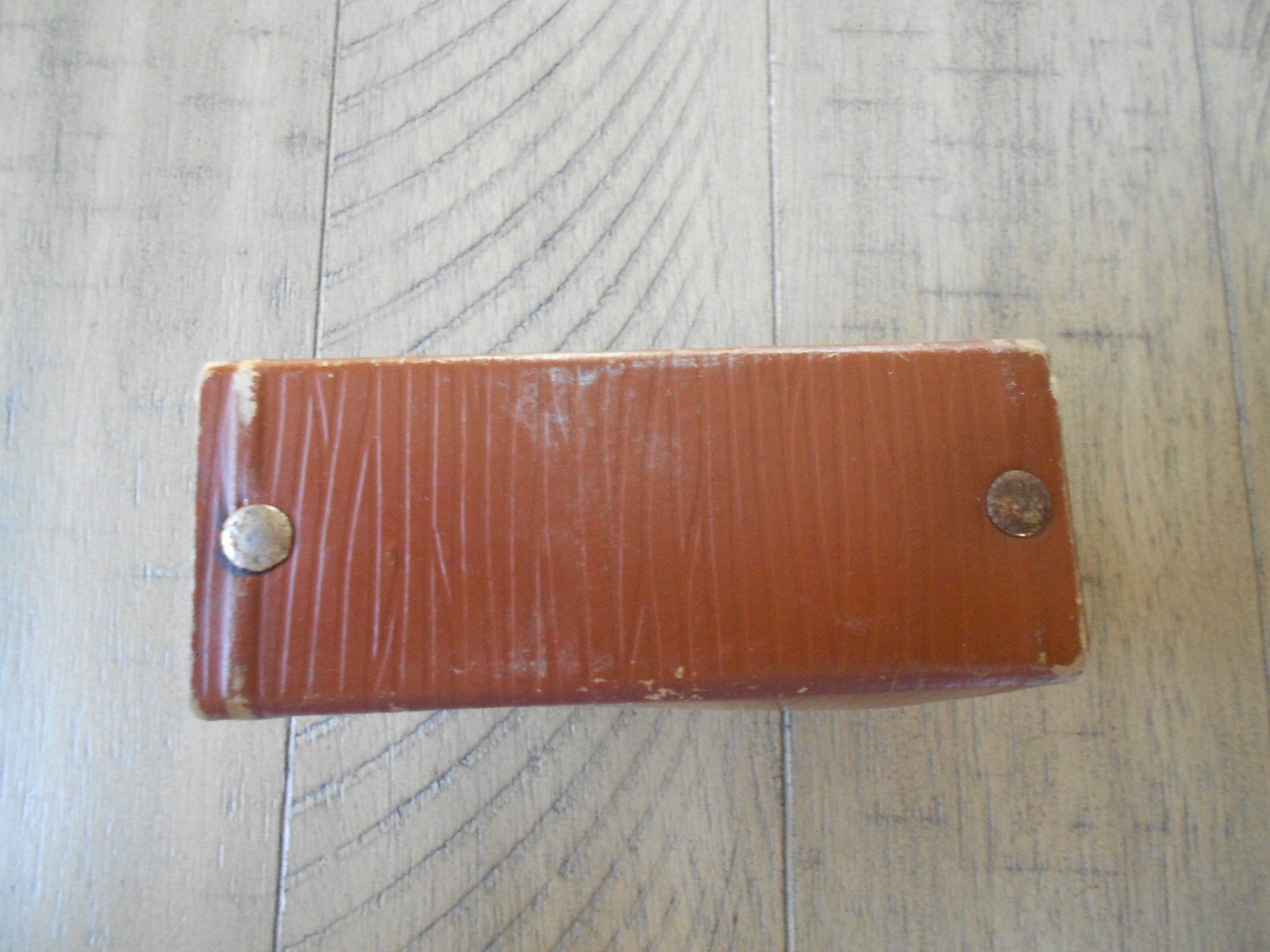 Vintage Mini Cardboard Snap carrying case + handle for Camera? etc 4″x3″x1.75″