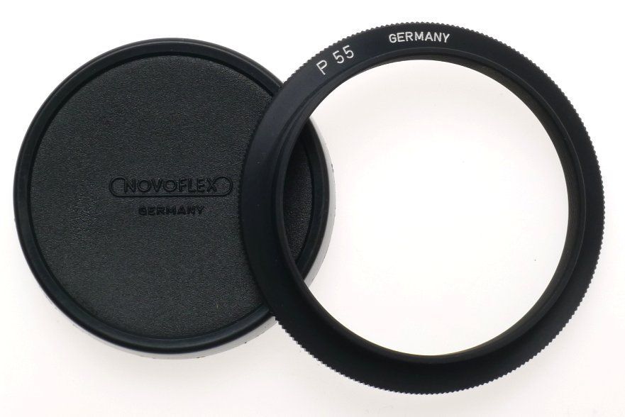 Novoflex p55 lens adapter ring lid extension tube new old stock original box