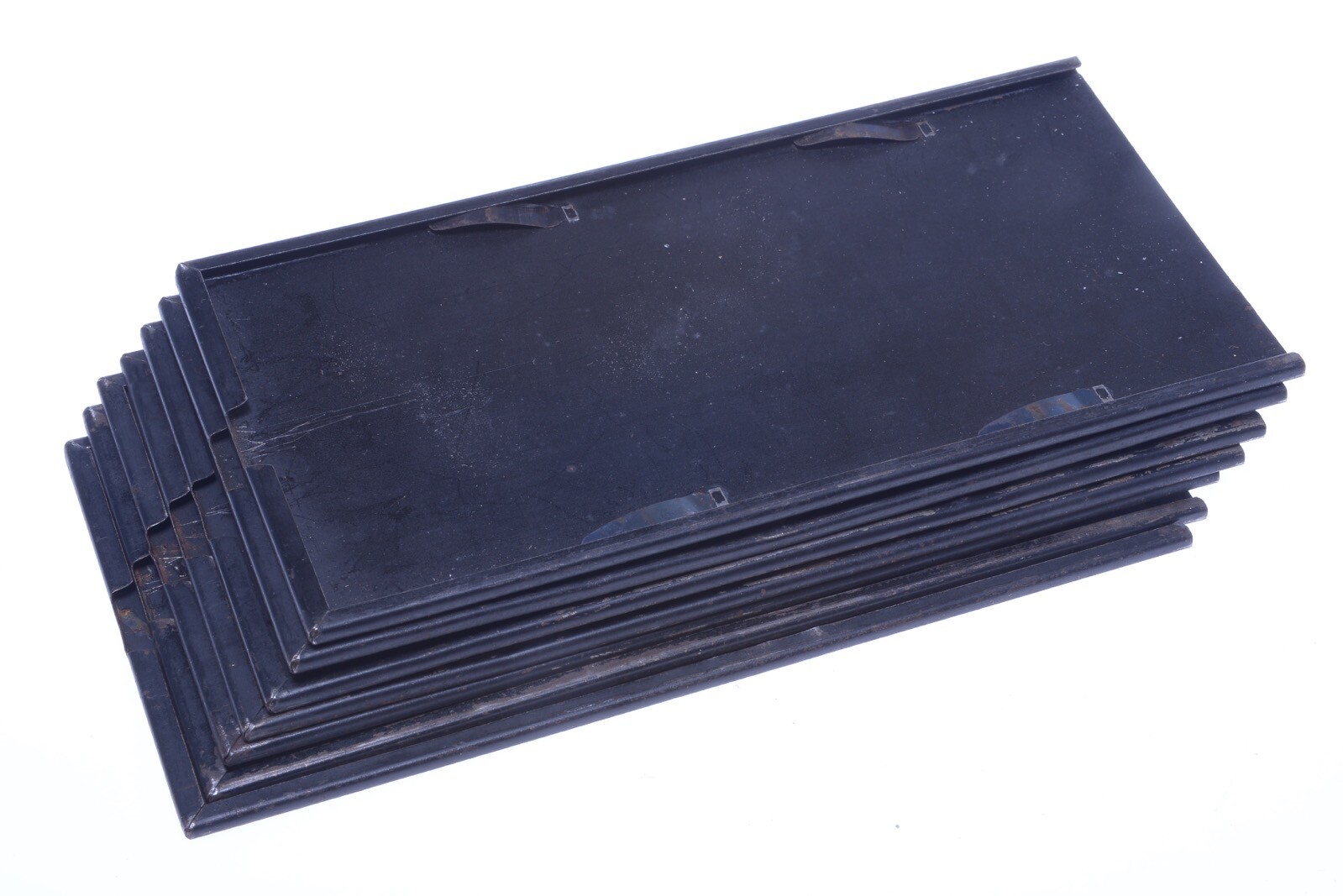 ✅ 7 UNBRANDED ANTIQUE GLASS STEREO PLATE HOLDER SET 8X16CM CAMERA