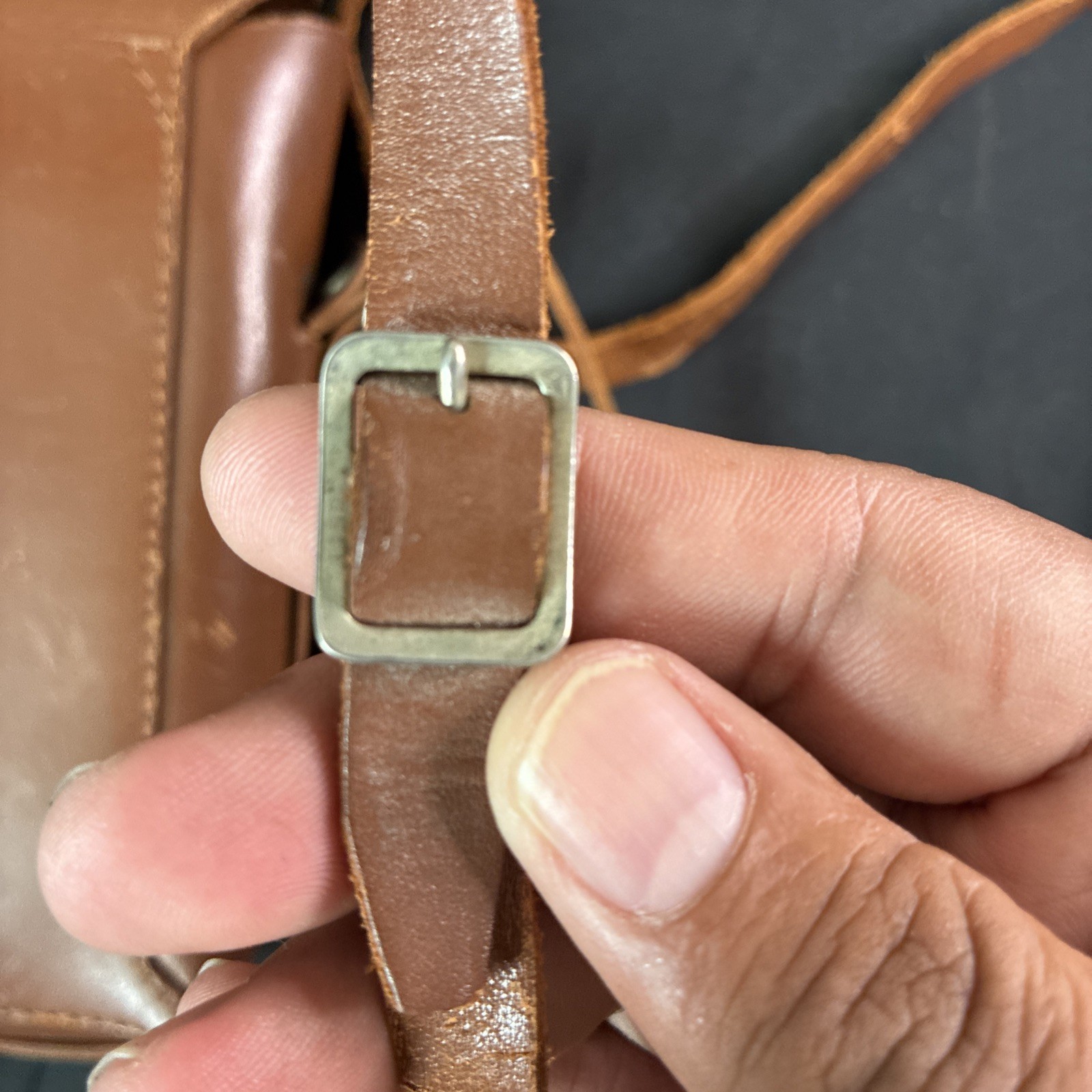 Vintage Kodak Snapback Brown Genuine Leather Camera Case With Strap Made In USA