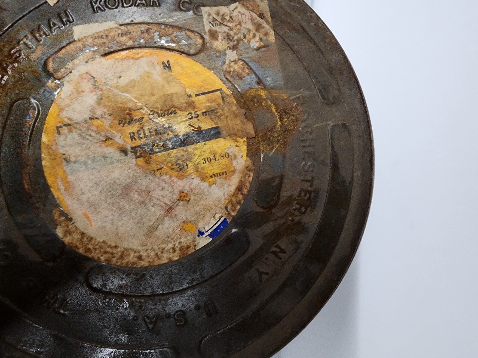 Vintage Eastman Kodak CFR Rochester, NY Movie Film Can Tin Canister 10″