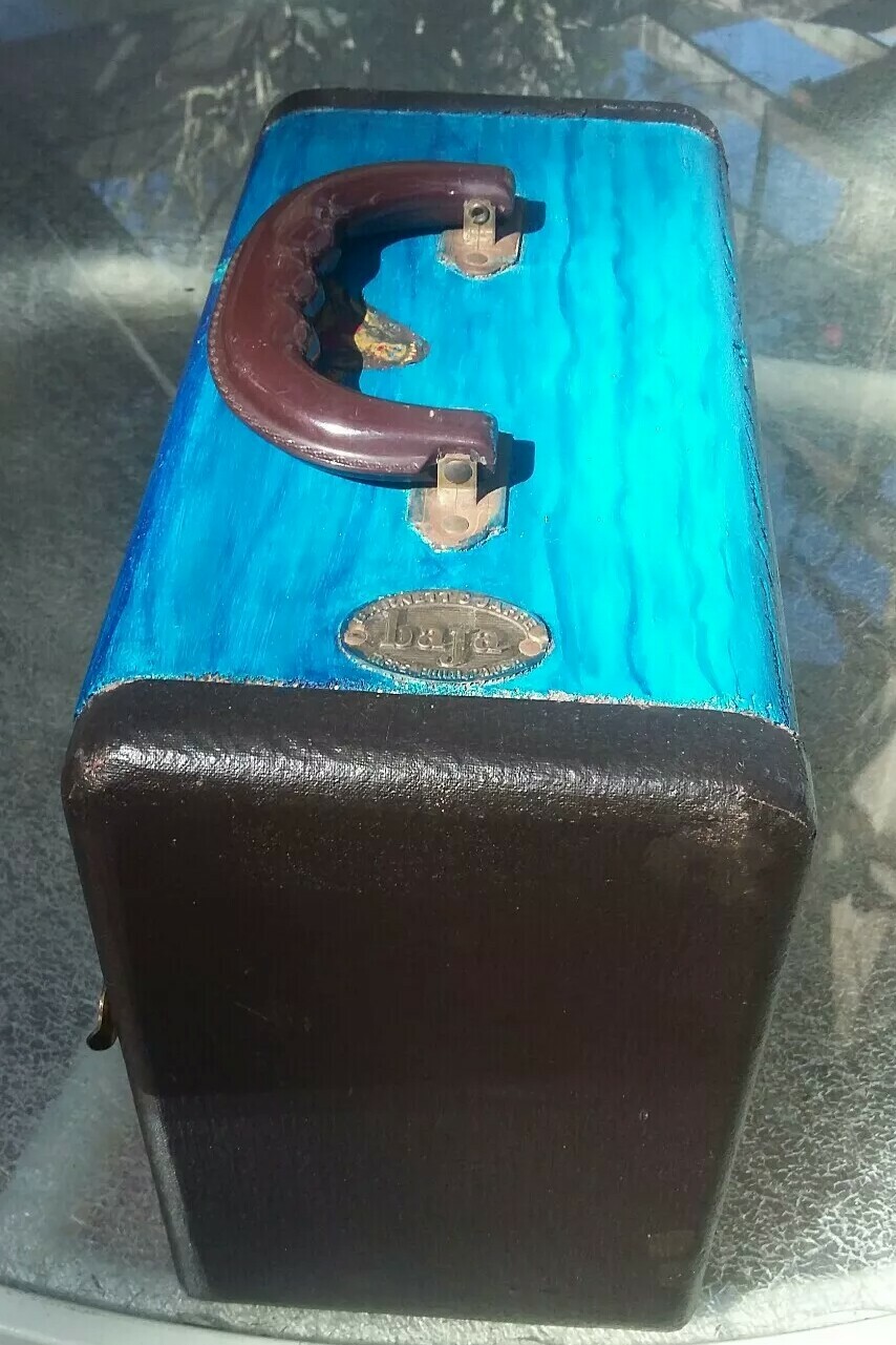 Vintage Barnett Jaffe Baja slide case/ Unique functional Art signed by artist