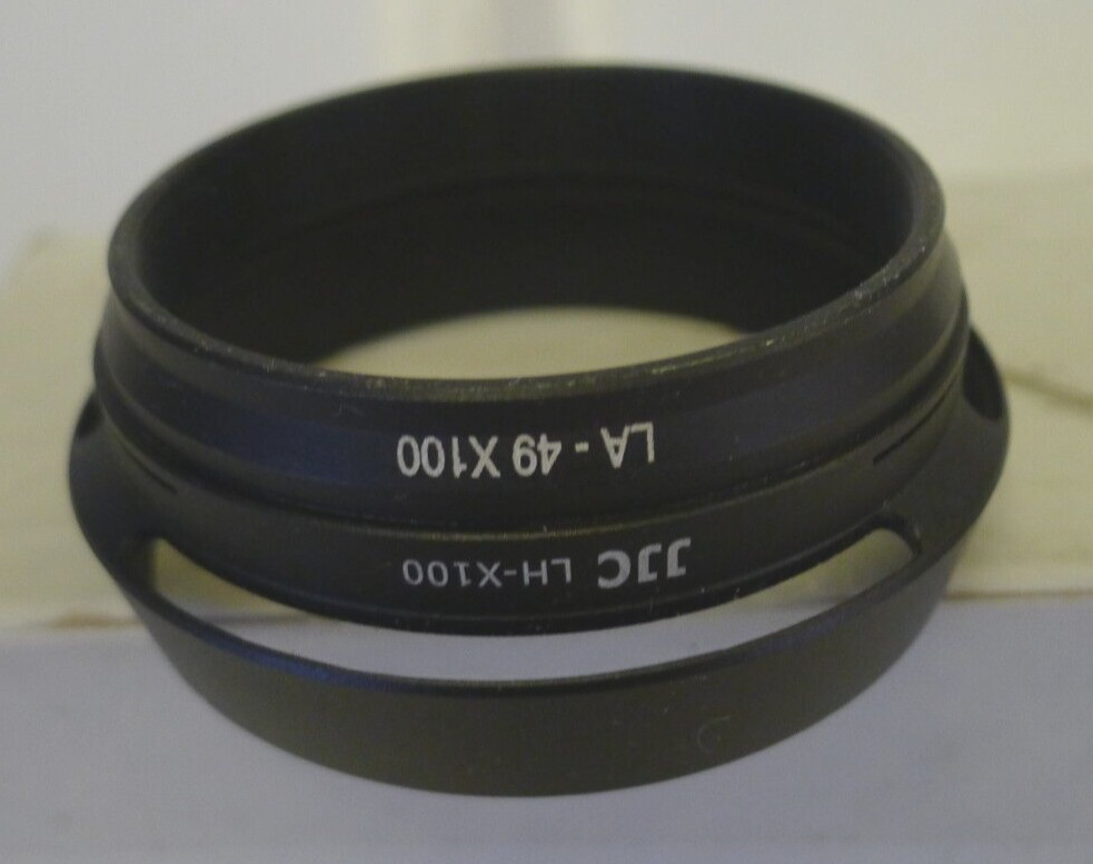 JJC LH-X100 Lens Hood & 49mm LA-49X100 Adapter Ring Fujifilm X100 X100s X100T