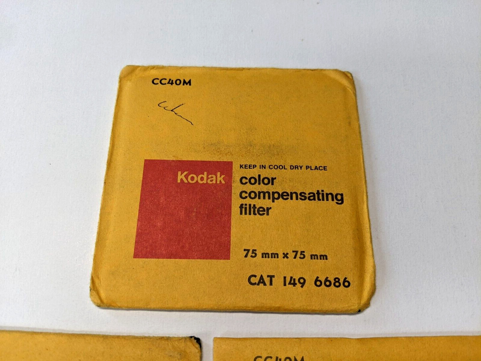 3 Pcs Vintage Kodak CC40M Color Compensating Filter 75mmx75mm 149 6686 Sealed