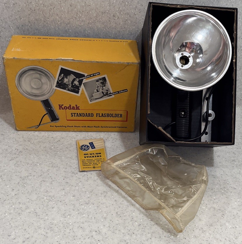 Vtg Kodak Camera Standard Flasholder W/Box MCM Camera Equipment Old Photography