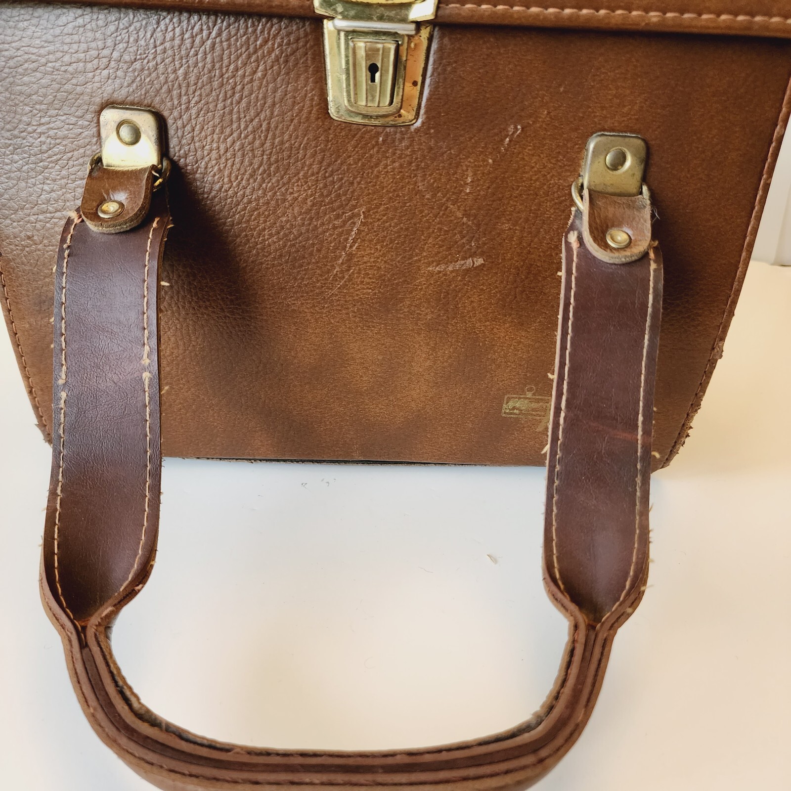 Vintage FOCAL Brown Leather Top & Front Opening Camera Case w/ KEY & Protectors!