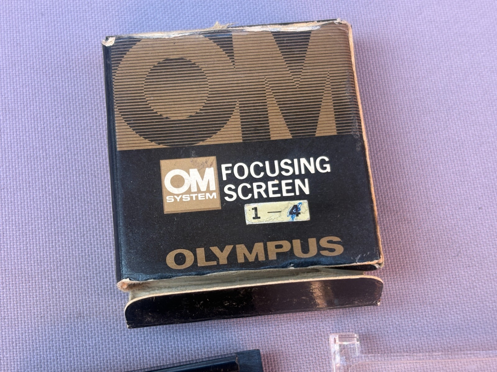 Vintage OLYMPUS OM System FOCUSING SCREEN 1, Box, Case -Photography, Camera