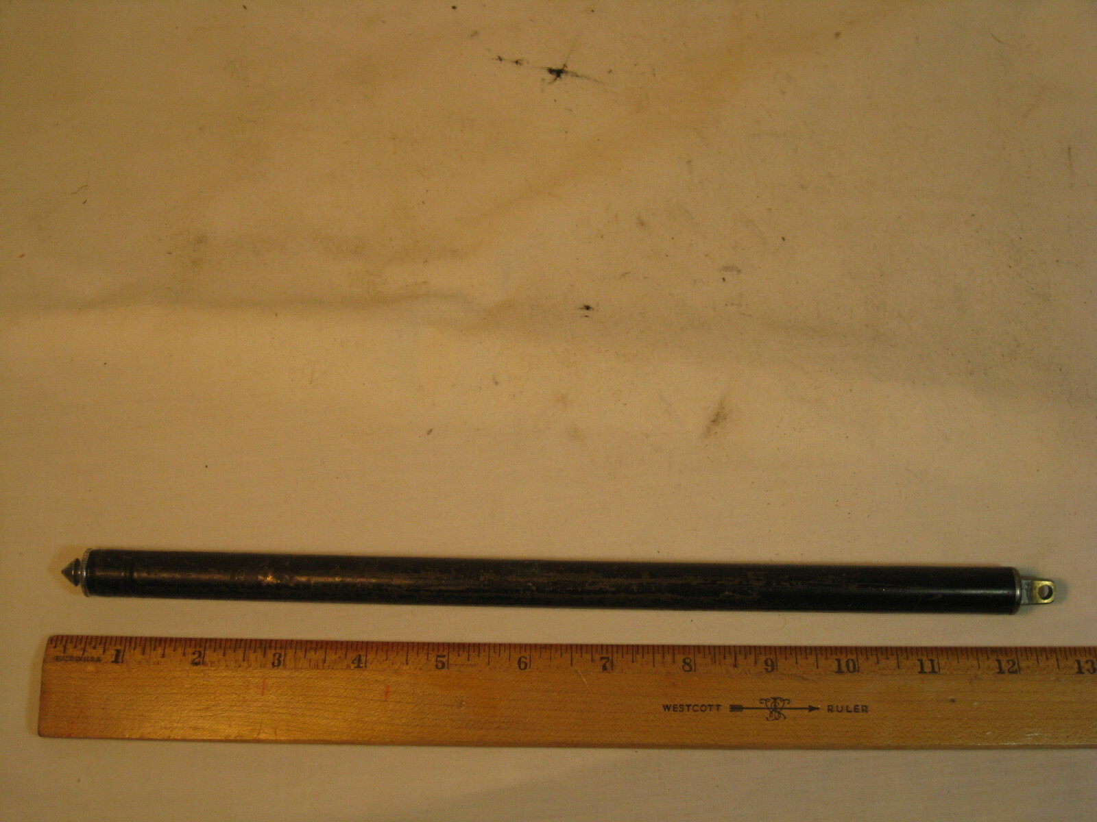 single antique vintage telescoping brass rod 12″- 46 shaft stick tripod leg part