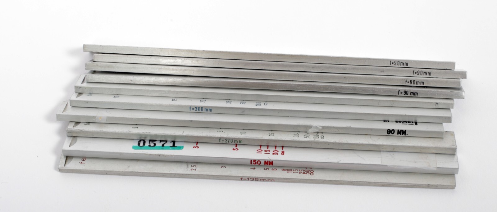 Lot of 10 Linhof technika III IV V metal distance scales #0571