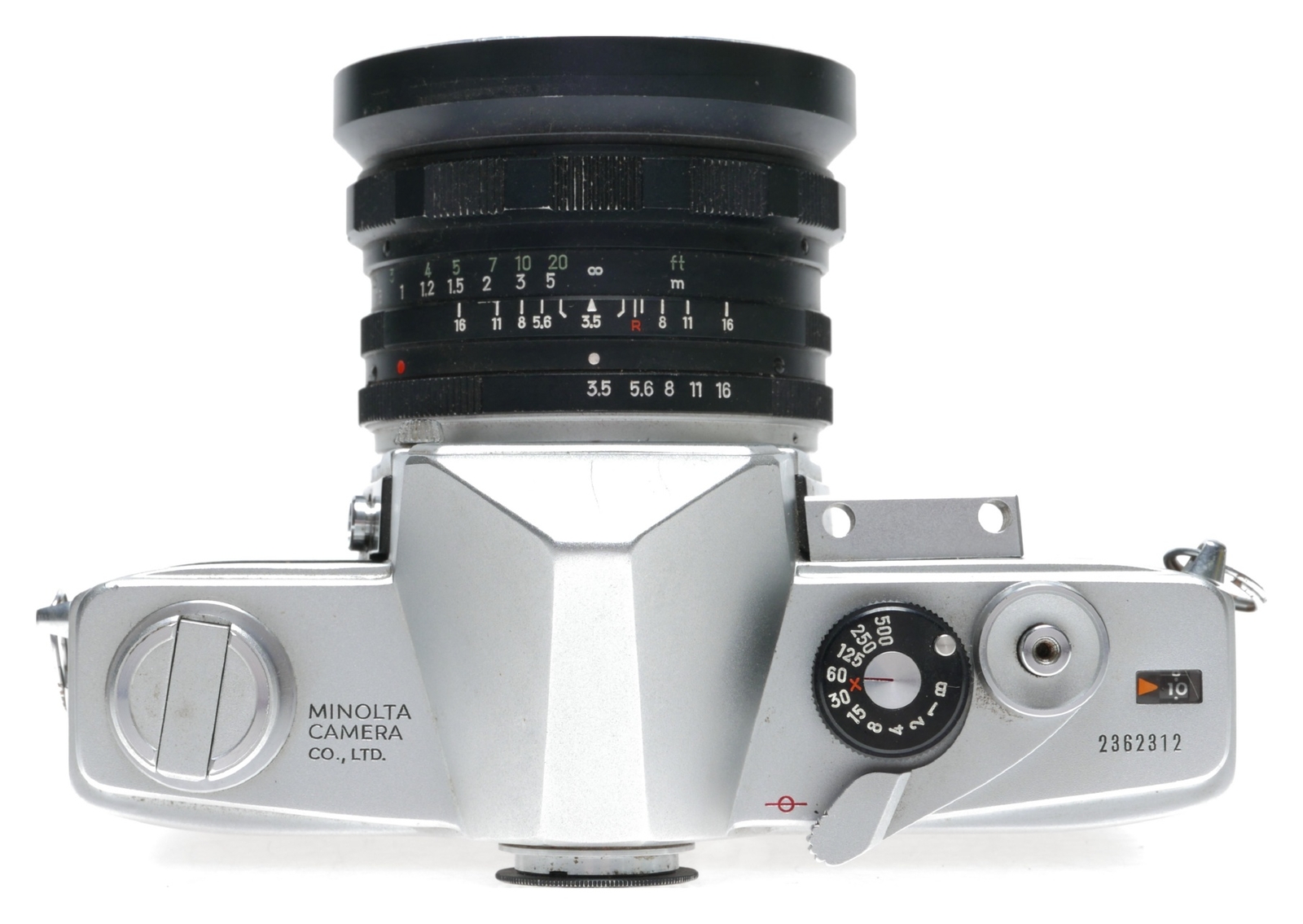 Minolta SR-1 35mm SLR Camera Auto W.Rokkor-SG 1:3.5 f=28mm Lens