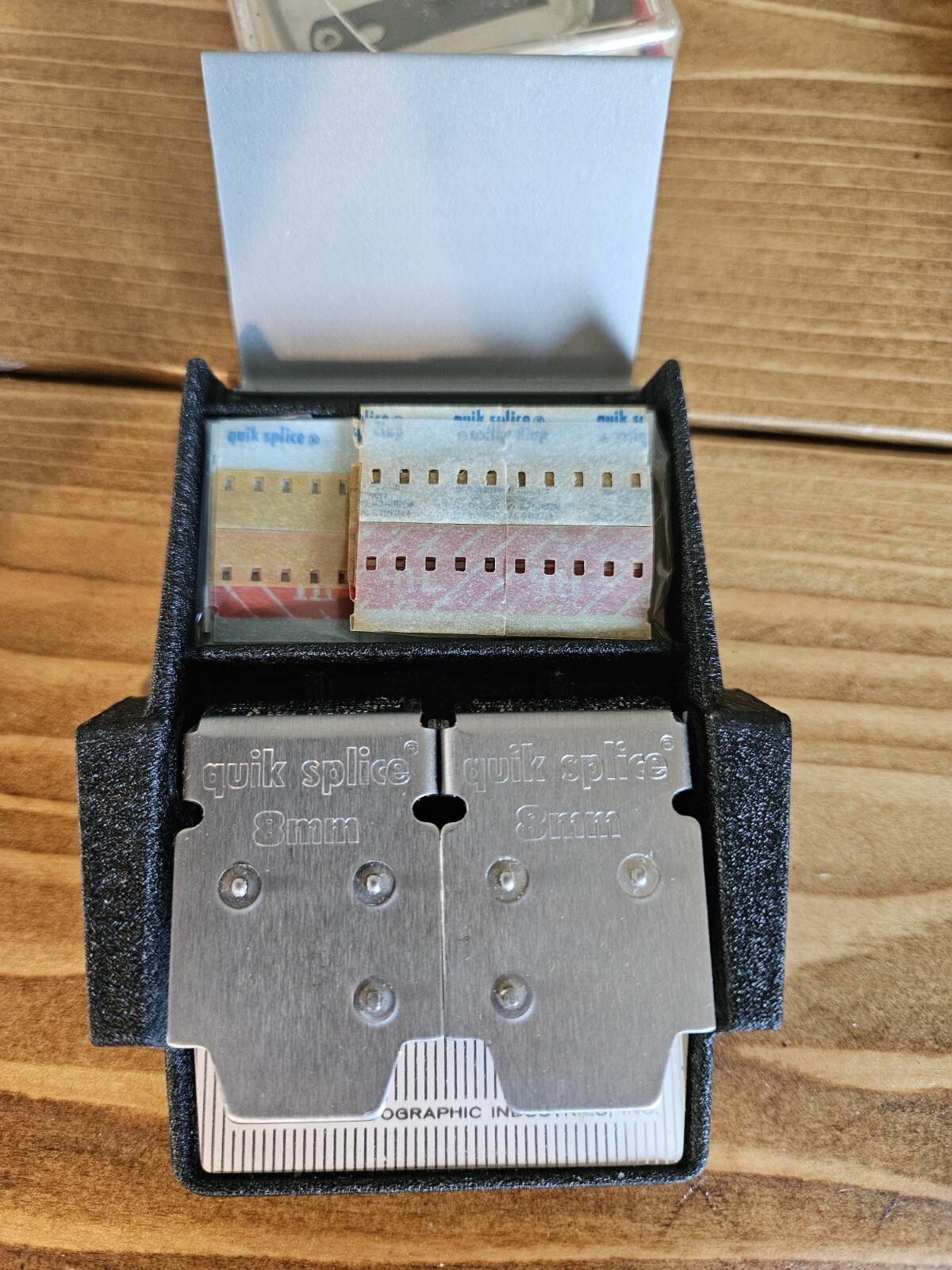 2 Vtg HPI Quik Splice 8mm Automatic Butt Splicer With 8 & 16mm Movies