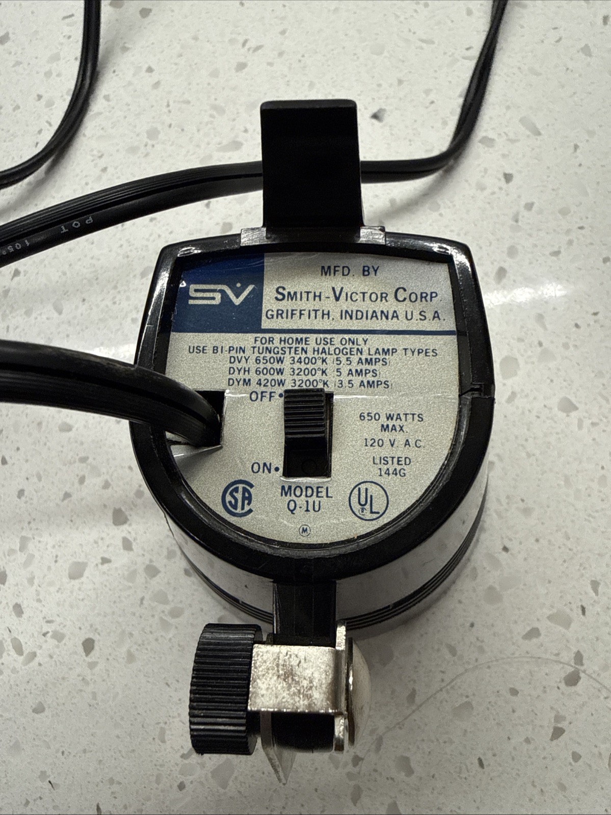 Smith-Victor Model S650 Halogen Lamp for Super 8 Cameras 650W