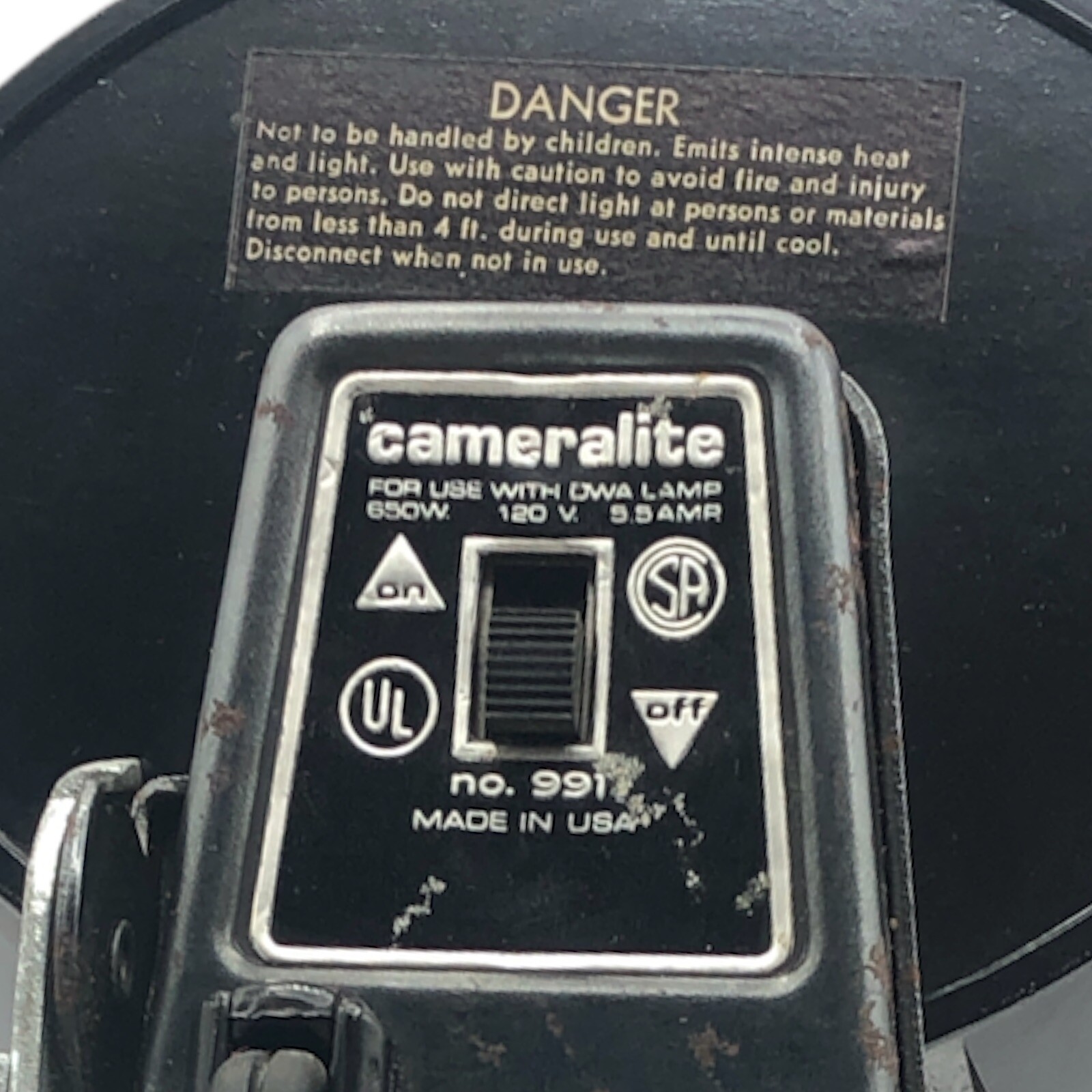 Vintage Acme-lite Cameralite Model No 991 Topmount Super 8 Movie Light USA 1960s