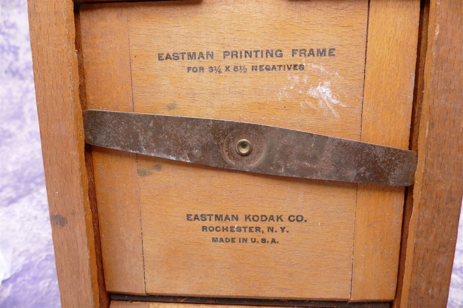 Vintage Wooden Eastman Kodak Eastman 3 1/4 x 5 1/2 Contact Print Frame w/ Glass