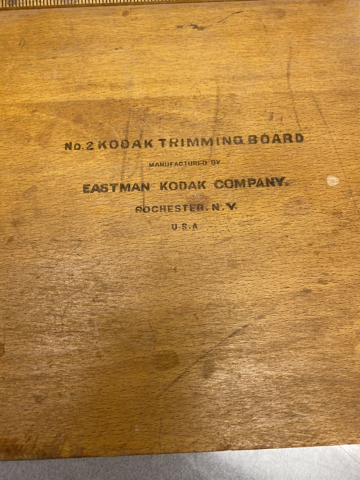 Vintage No. 2 Kodak Trimming Board EASTMAN KODAK Advertising Paper Cutter