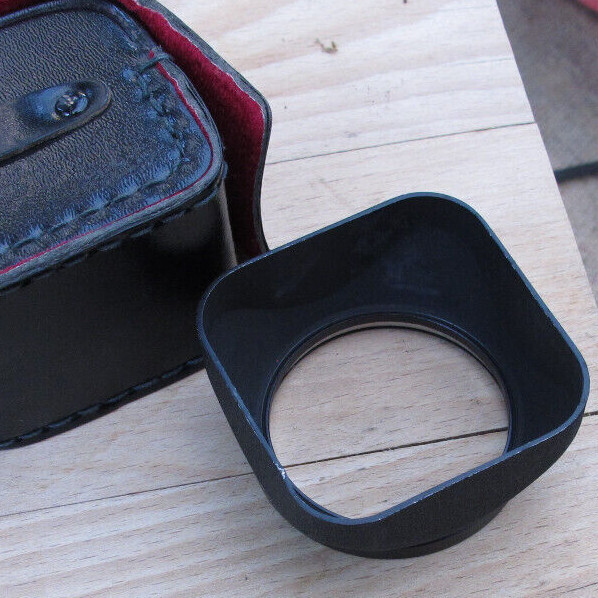 Mamiya TLR c330 lens hood 48mm clamp on for black finish 80mm 2.8 lenses & case