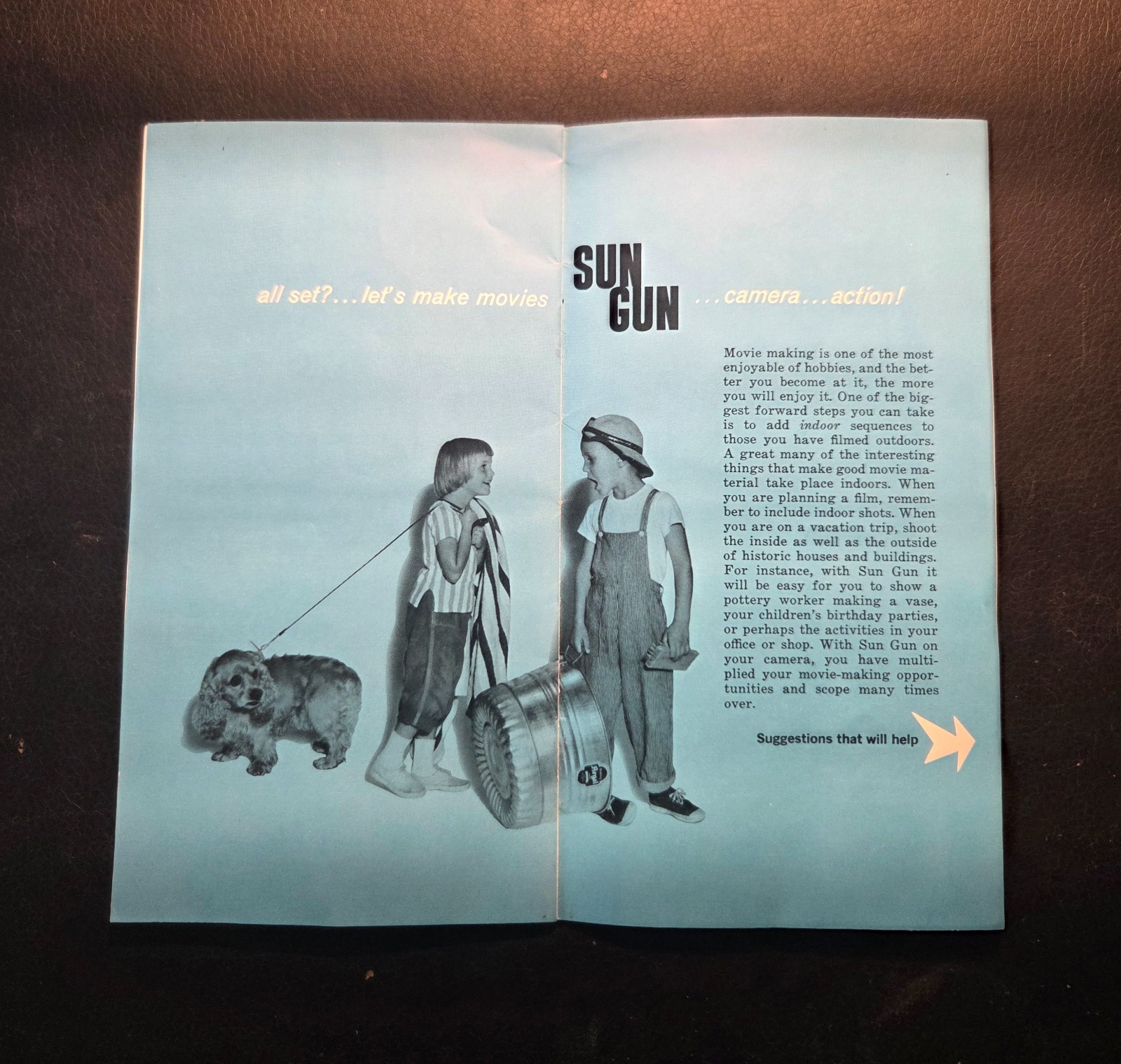 Sylvania SG-1 Sun Gun Movie Light with Original Bracket and Instruction Manual