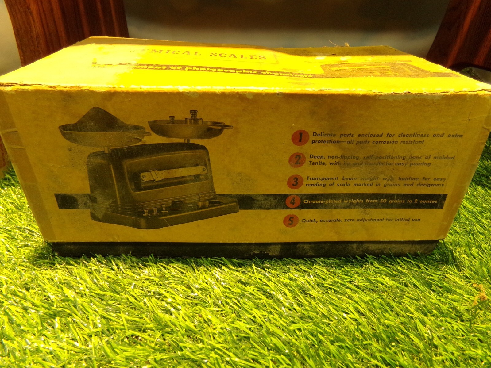 Vintage Kodak Chemical Scales, Boxed is missing most weights