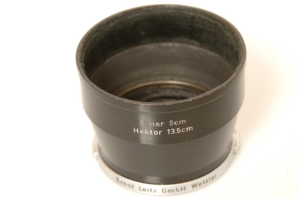 ✅ LEICA M HOOD, SUN SHADE EARLY ORIGINAL 90MM ELMAR, 135MM HEKTOR ‘IUFOO’