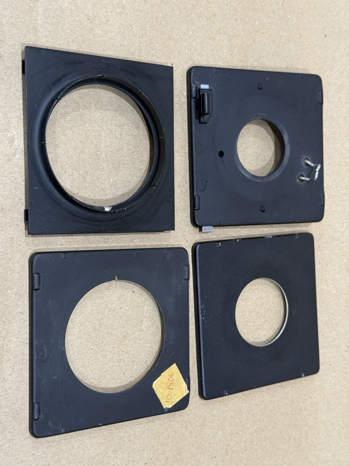 Graflex 2×3 & 4×5 Large Format Black Lens Board set of 4