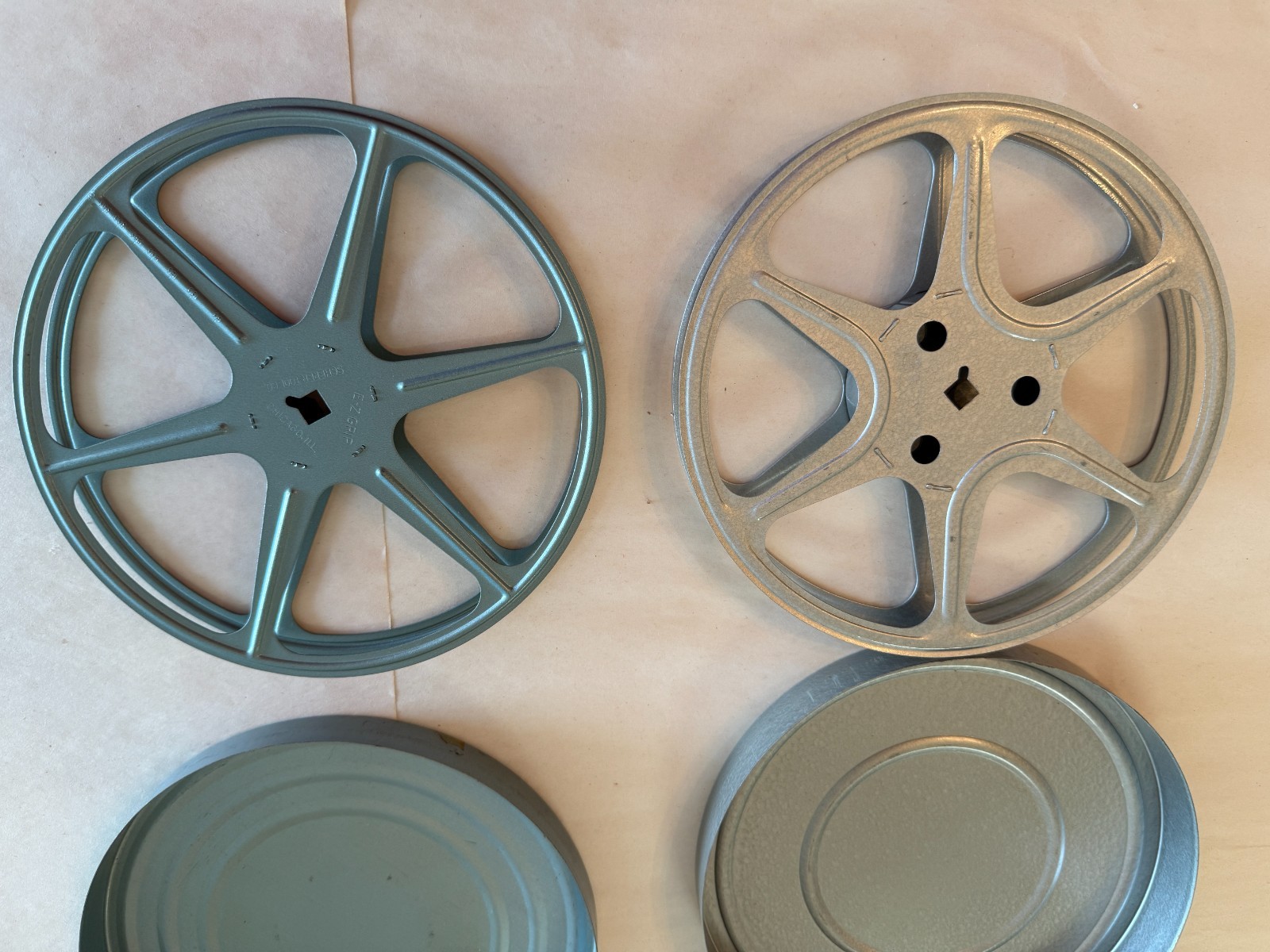 Vintage Metal Film Reels & Canisters — Lot of 2