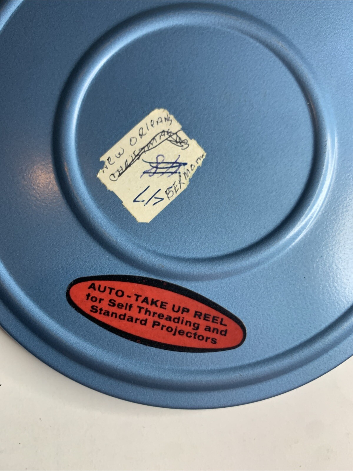 Vintage Empty 8mm Metal Film Cans Tin Canister Blue