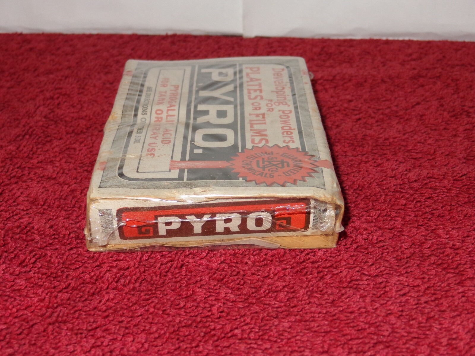 ANTIQUE 1910 PYRO NOS FILM DEVELOPING POWDER FOR A CAMERA! SEALED 115 YRS OLD B5