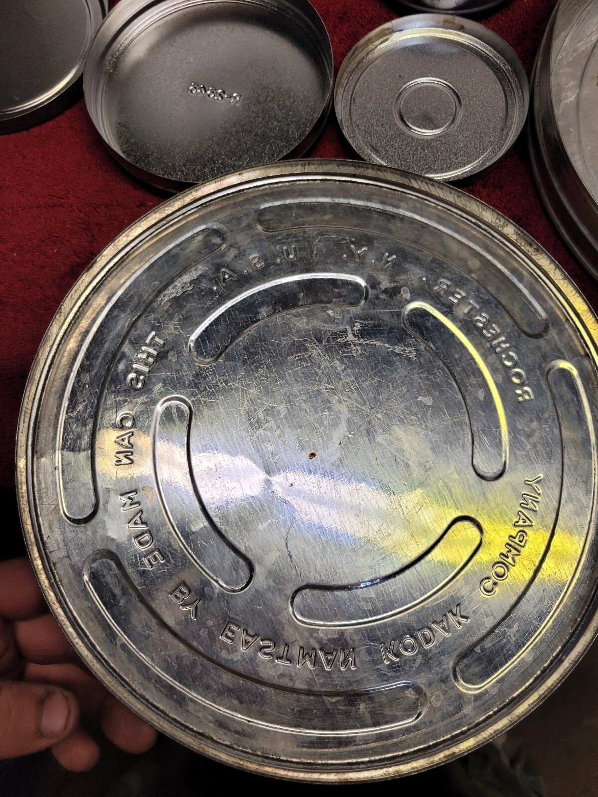 Vintage Film Reel Holder Tins Set