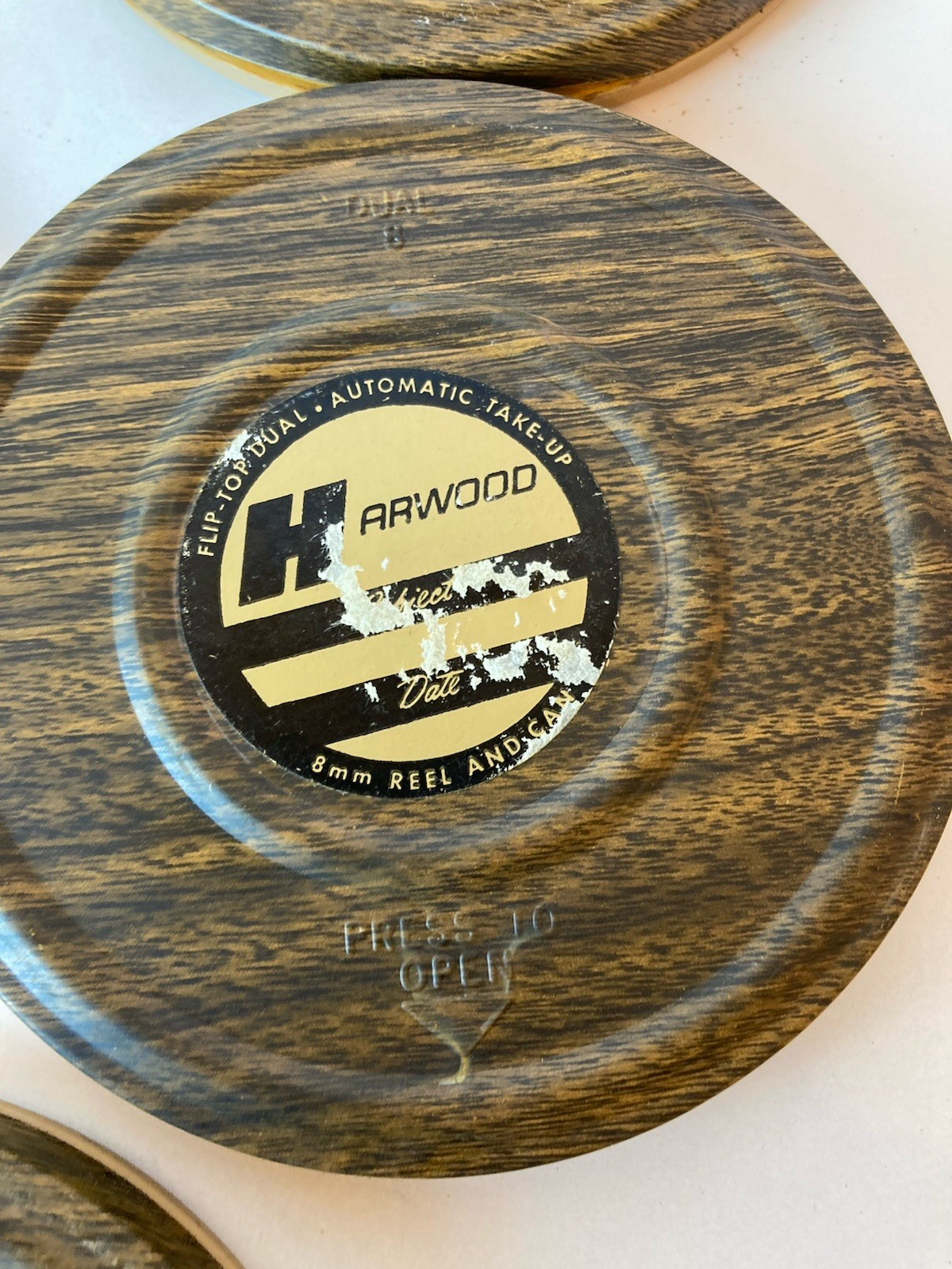 Set of 8 8mm Film Reel and Can Harwood See description