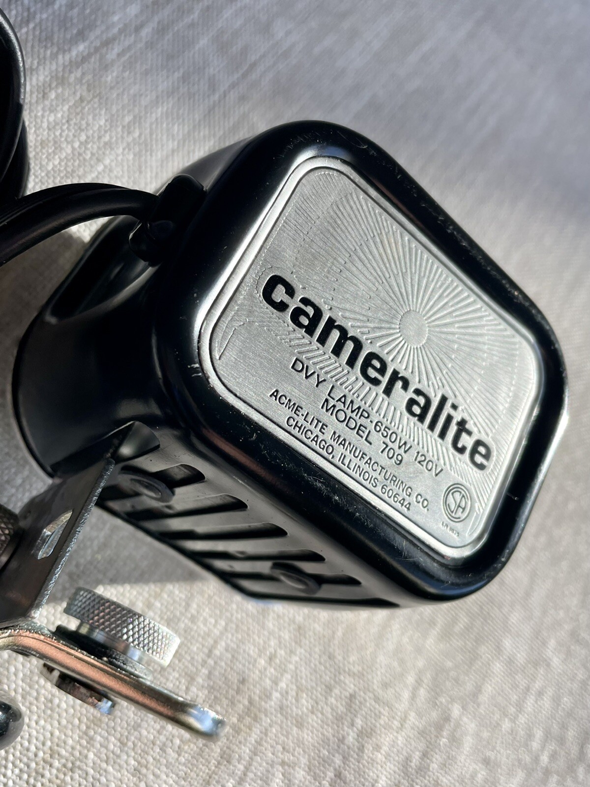Vintage 1960s Cameralite Acme-Lite Movie Camera Light Super 8 Orig Bulb WORKS!