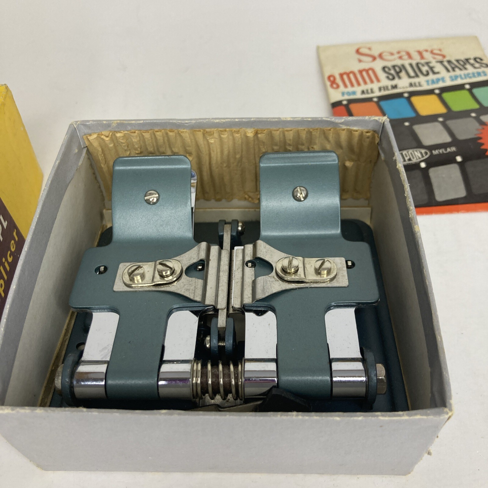 Vintage LPL Film Splicer 8mm & 16mm in Original Box + Sears 8mm Splice Tapes