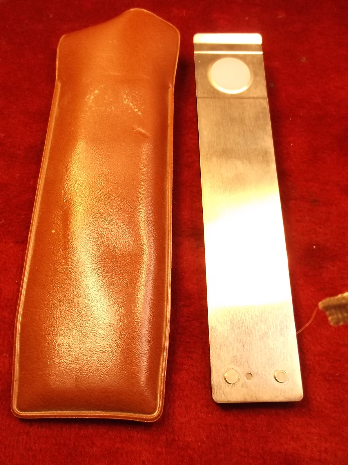 #1 of 6, NICE OLDER VTG FILM VIEWER OR SCIENTIFIC ACCESSORY LONG + LEATHER CASE