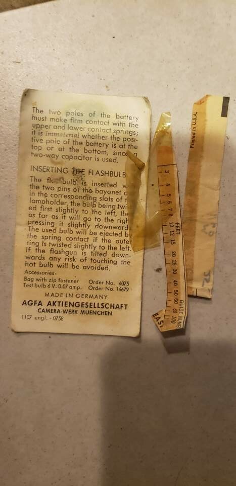 German Camera Flash Agfalux 6075 Pocket Gun Agfa Case and Box Vintage