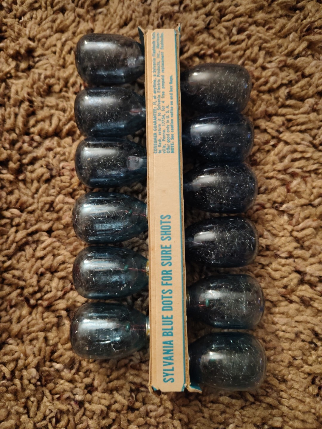 Vintage General Electric M3B Blue Flashbulbs ( Two Packs of 12) Made in USA