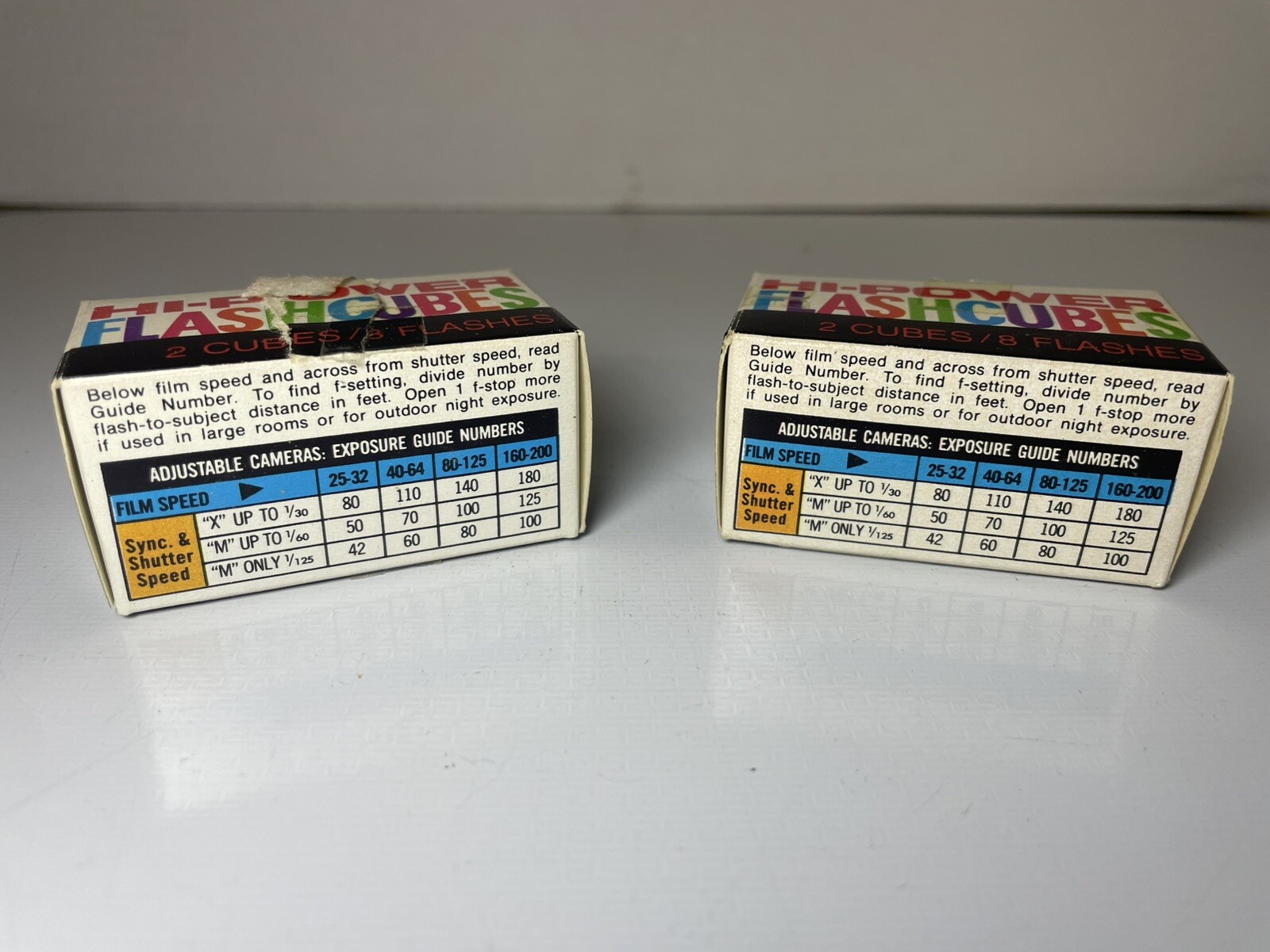 Vintage Sylvania Blue Dot Flash Cubes Flashbulbs For Camera 2 Packs With 2 Bulbs